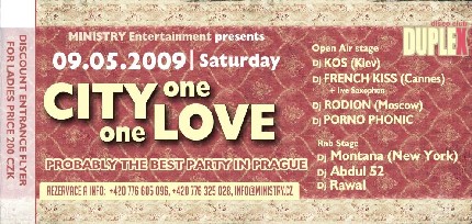 Вечеринка City one one Love в Праге