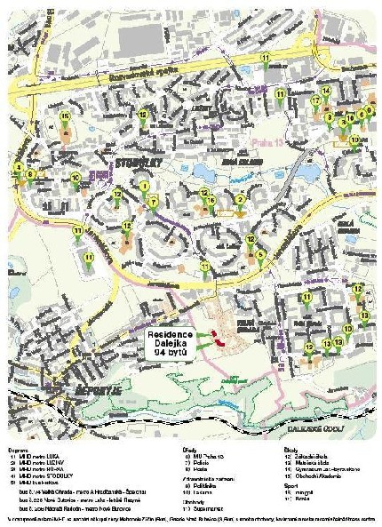 Местоположение проекта Dalejka (Резиденция Далейка)