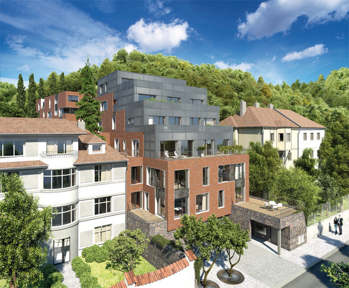 Квартиры в жилом комплексе на этапе строительства - Прага 5