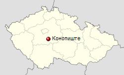 Замок Конопиште на карте