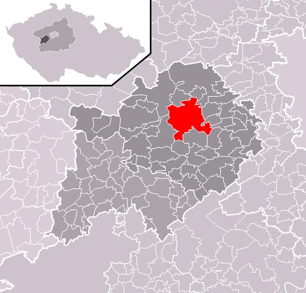 Расположение Бероуна в рамках одноименного района