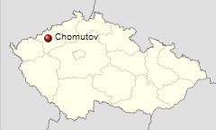 Хомутов на карте Чехии