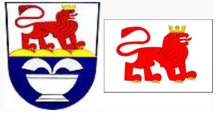 Герб и флаг города Koнстантиновы Лазни, Чехия