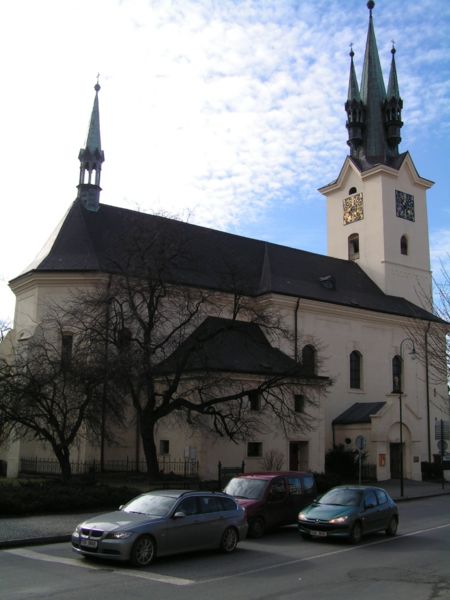 Готический костел Святого Якуба на площади Т.Г.Масарика в Пршибраме